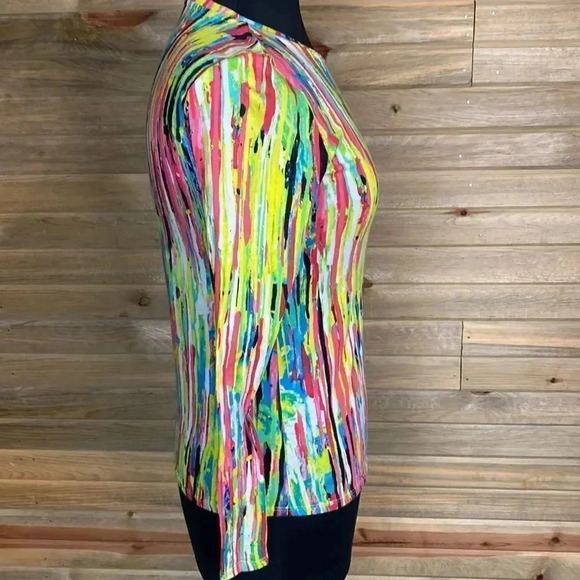 Prabal Gurung Multi Colored Long Sleeve Tee Size XS 0856 - Picture 3 of 5